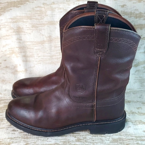 ARIAT MEN'S SIERRA H2O WATERPROOF WORK BOOTS STEEL TOE Sz 12D - Picture 5 of 14